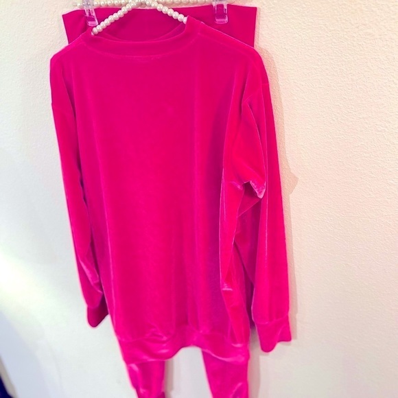 Laina Rauma SET SMALL leisure lounge suit hot pink velour S